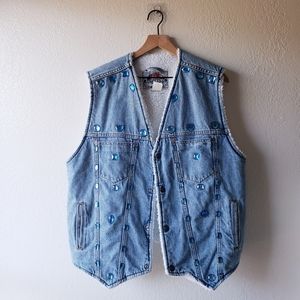 VTG Levis Sherling Jeweled Jean Vest